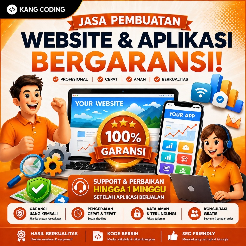Jasa Pembuatan Website & Aplikasi Custom | Web Developer PHP Laravel CodeIgniter | Sistem Informasi | Website Company Profile Toko Online