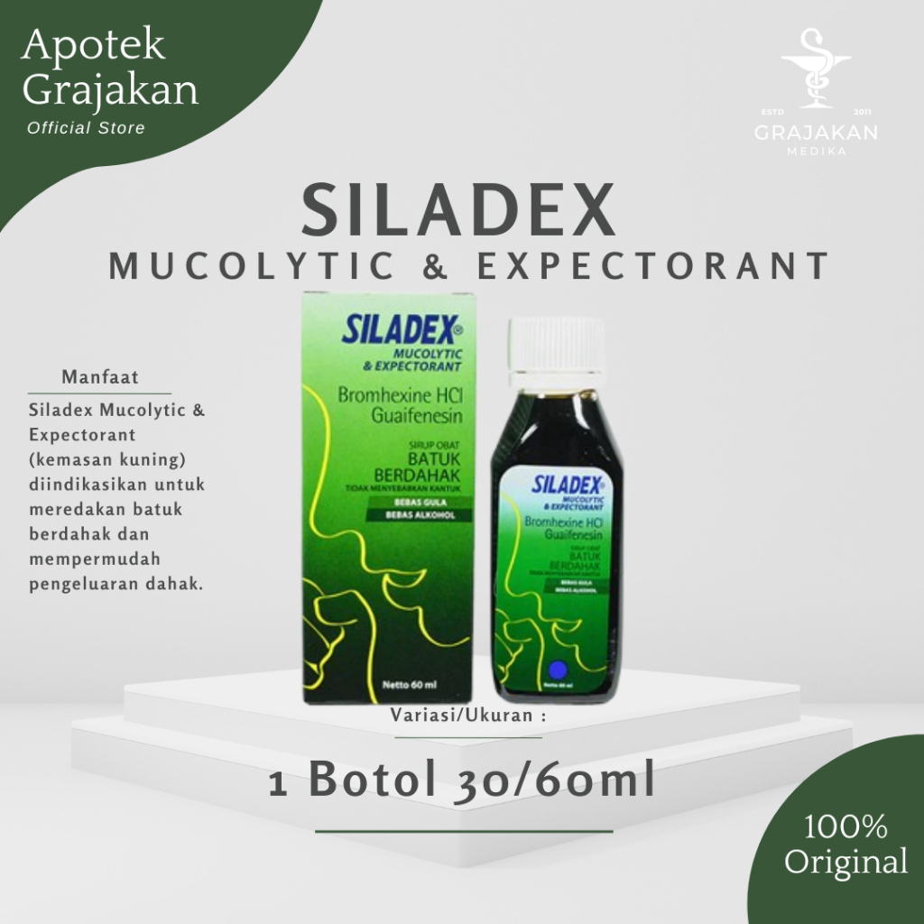 Jual Siladex Mucolytic & Expectorant 30/60 ml - Batuk Berdahak (Hijau ...