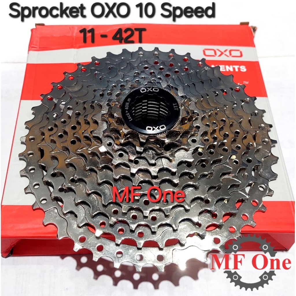 Jual Sprocket Oxo 10 Speed 42T 11-42T Chrome Cassette Slope | Shopee ...