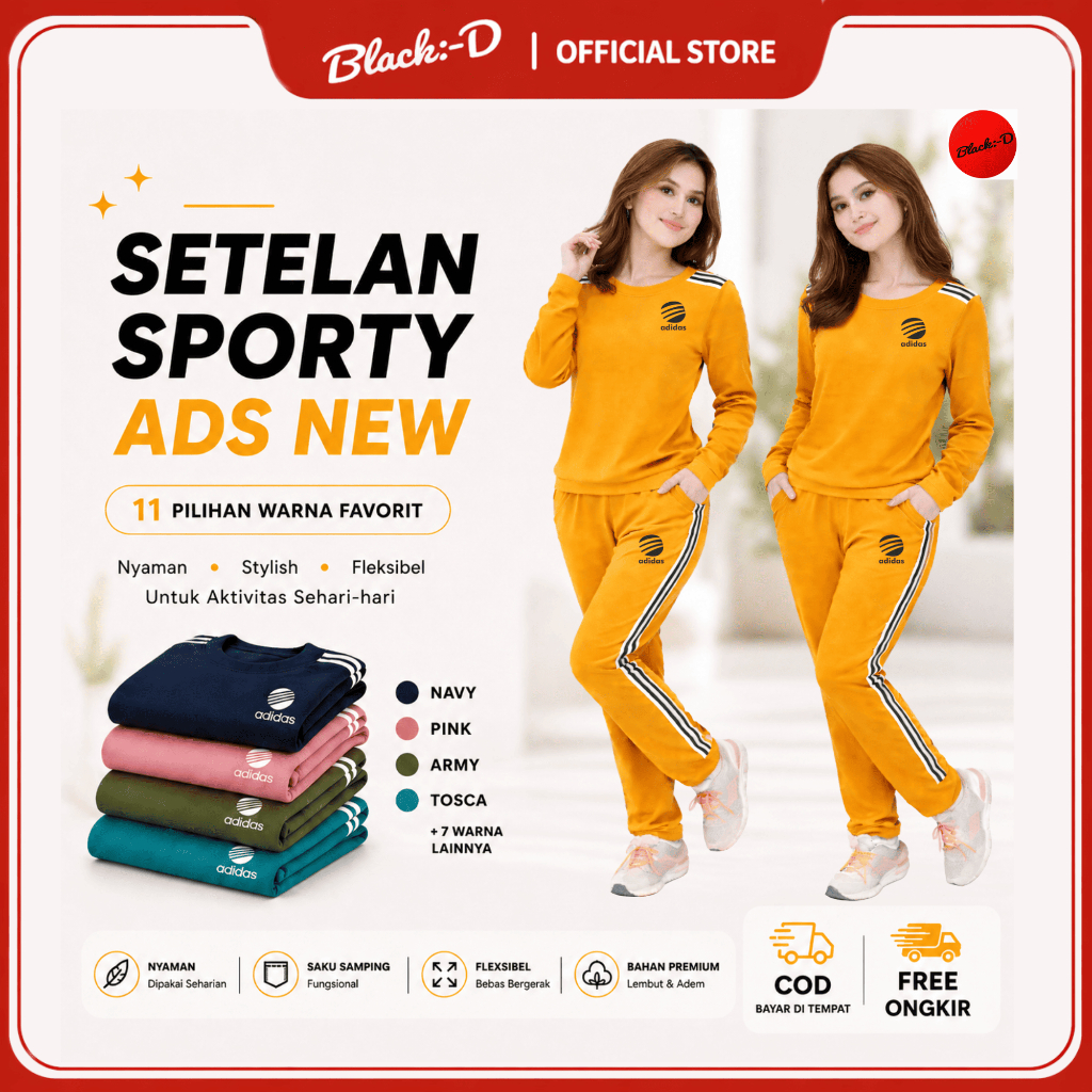 Jual BLADO ADS Classic Setelan Training Wanita Jumbo – Baju Senam ...