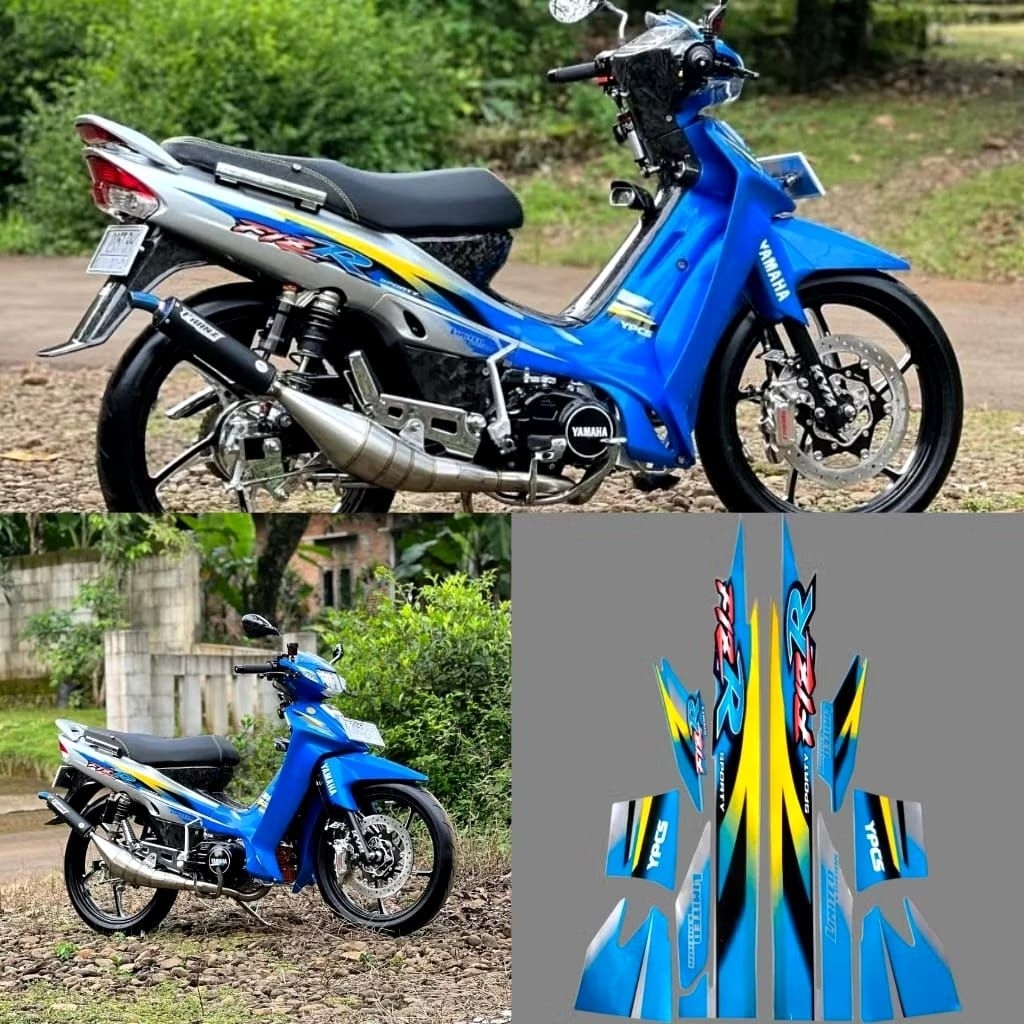 Jual Sticker Striping Yamaha F1ZR Fiz R Limited Edition - Silver Hitam ...
