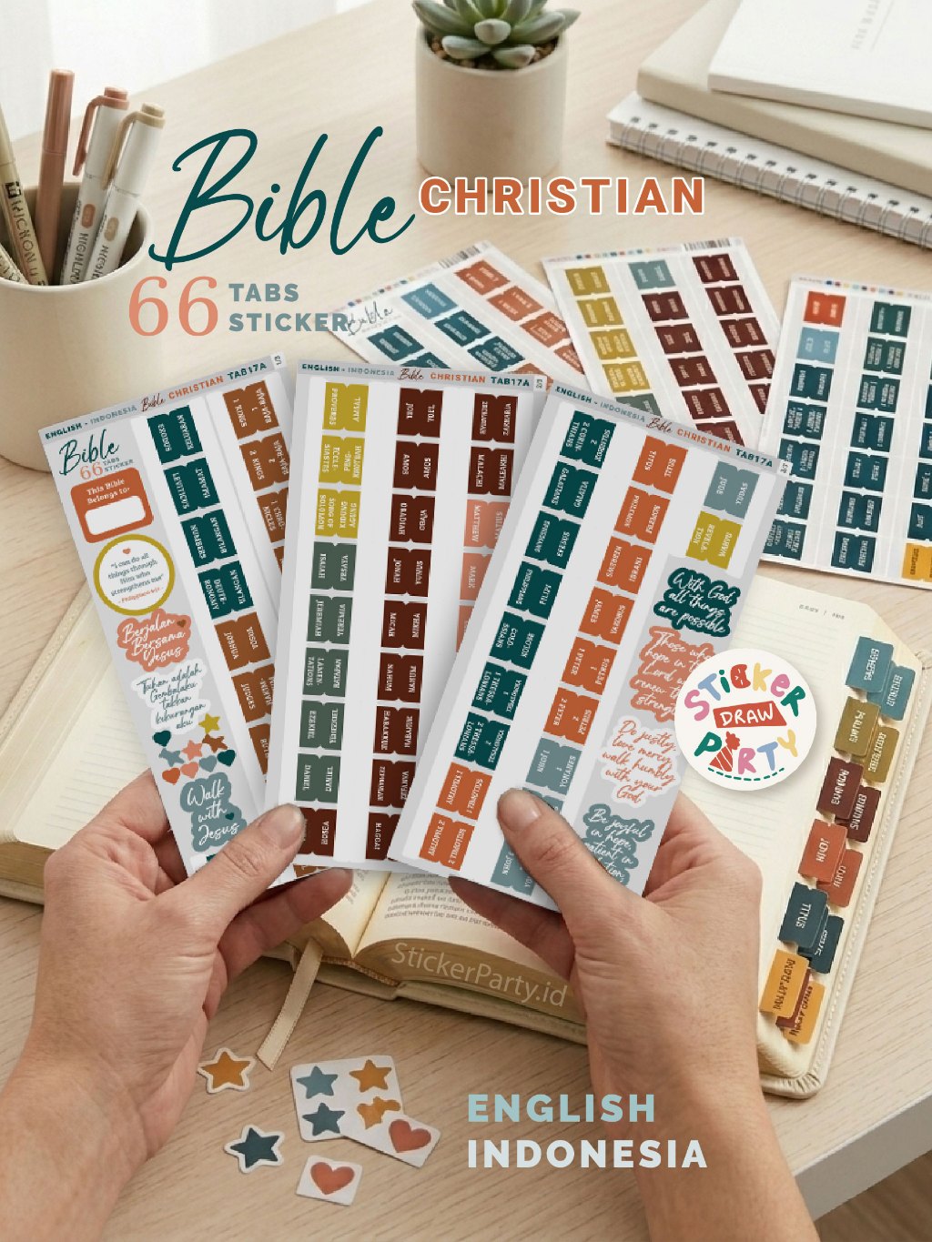 Jual Stiker Pembatas Buku Alkitab Tab Bible Kristen Katolik ...