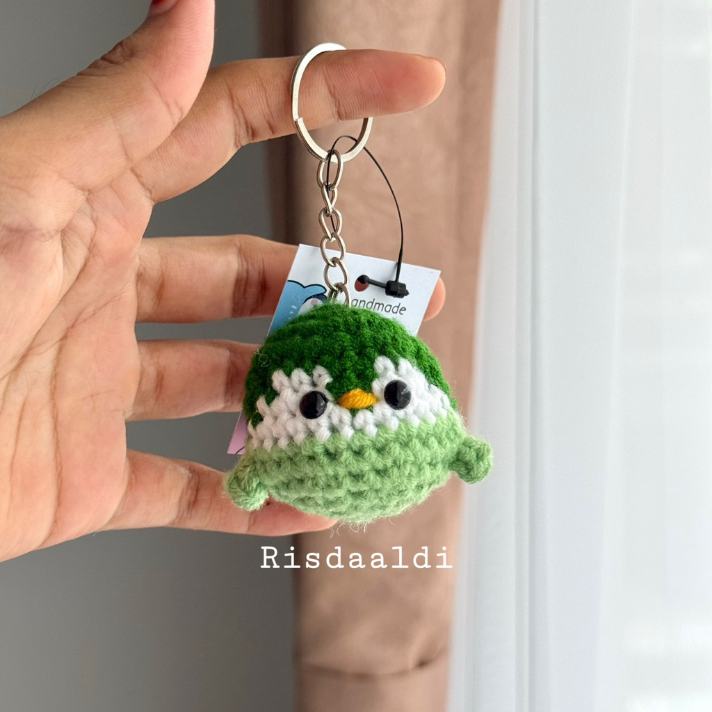 (Ready Stock) Gantungan Kunci Amigurumi Keychain Penguin Milk Cotton