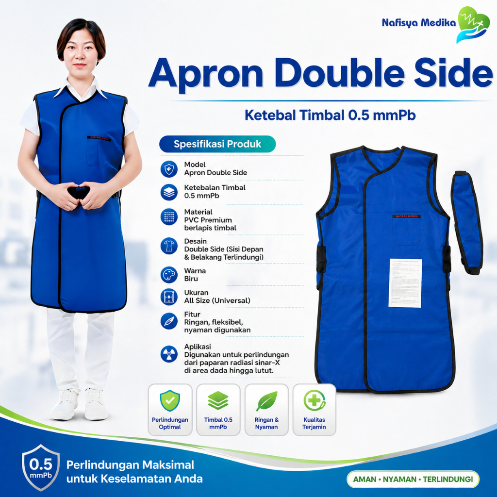 Jual Apron X-Ray Radiasi Lead Apron Timbal 0.5mm Perlindungan Radiologi ...