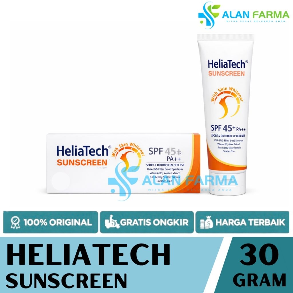 Jual Heliatech Sunscreen SPF 45+ 30 gram | Helia Tech Sunscreen ...