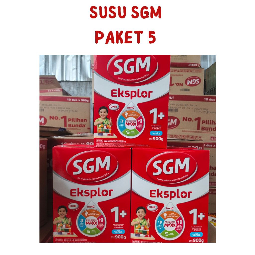 Jual PAKET 5 SUSU SGM 1+/3+/5+ 900gr | Shopee Indonesia