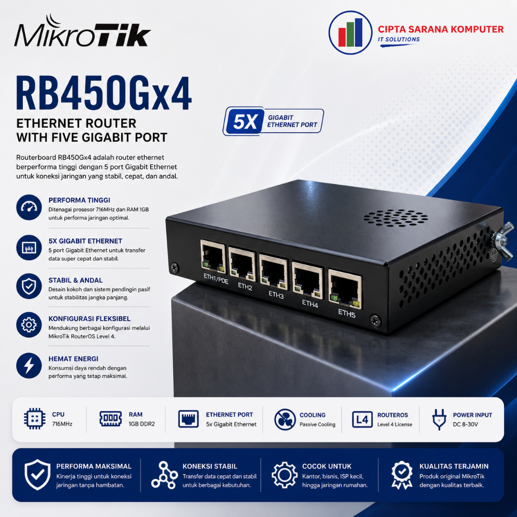 Jual Mikrotik RB450Gx4 RB450 RB450G GX4 | Shopee Indonesia