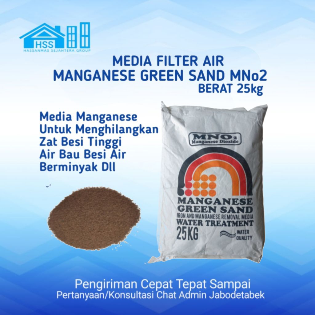 Jual Media Filter Manganes Green Sand MNo2 25kg/Hilangkan Zat Besi ...