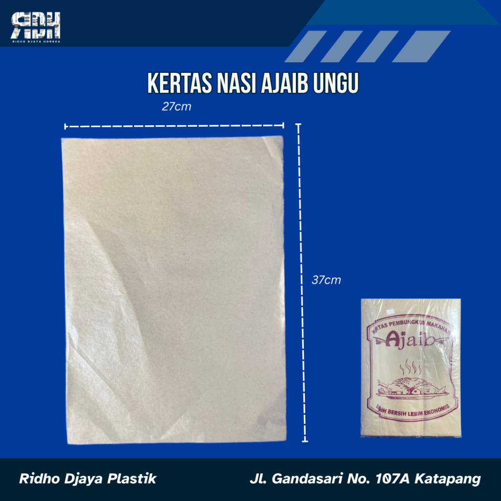Jual Kertas Nasi Ajaib Ukuran 25x35cm dan 27x37cm Harga PerPACK ...