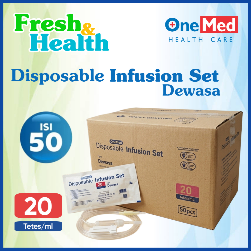 Jual Infuset Dewasa Onemed /Infus set Dewasa Harga box isi 50 | Shopee ...