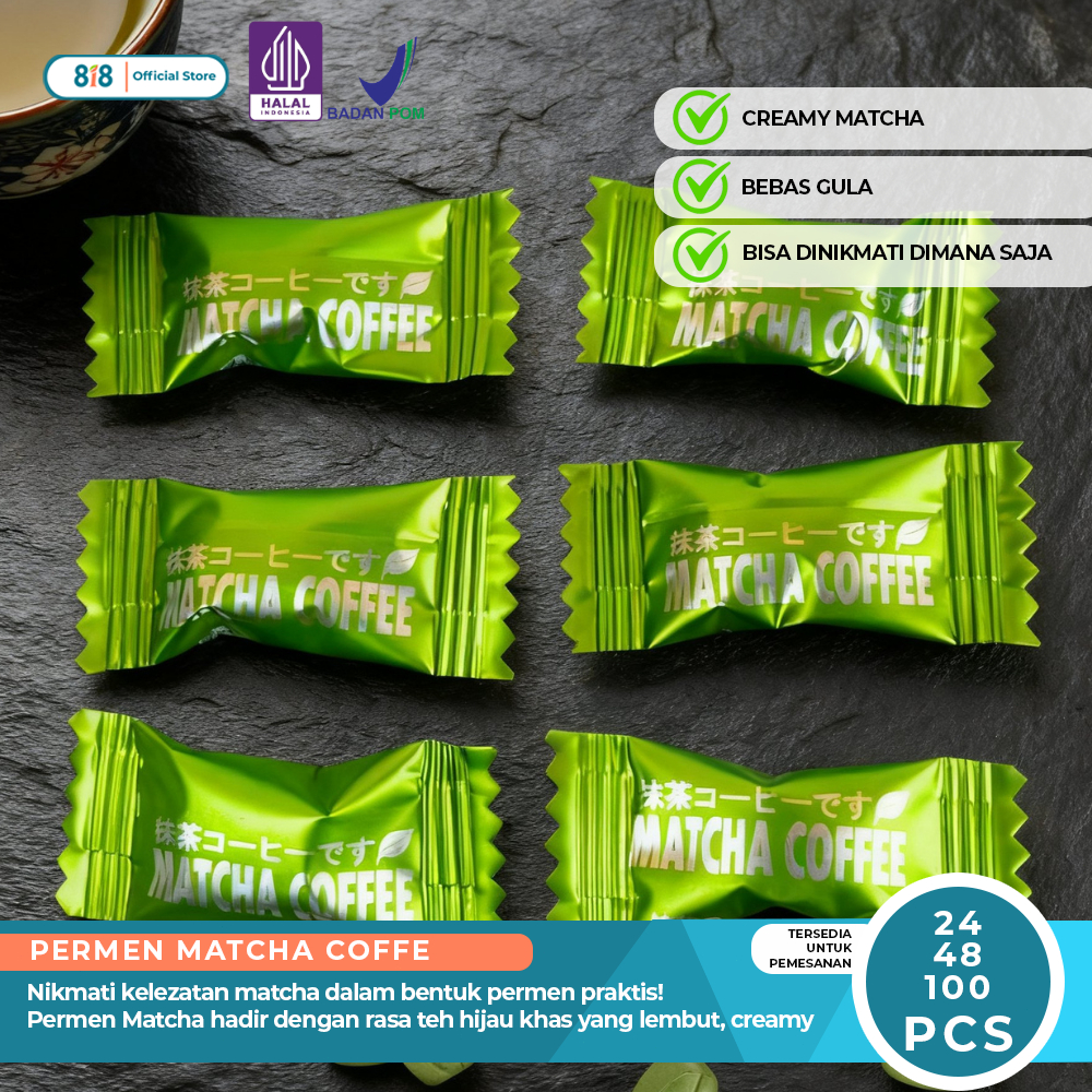 Jual Permen Matcha Coffee Viral Bebas Gula Rasa Matcha Yang Nikmat ...