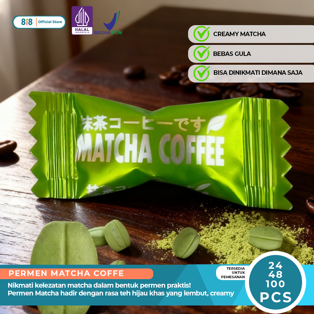Jual Permen Matcha Coffee Bebas Gula Rasa Matcha Yang Nikmat/Halal ...