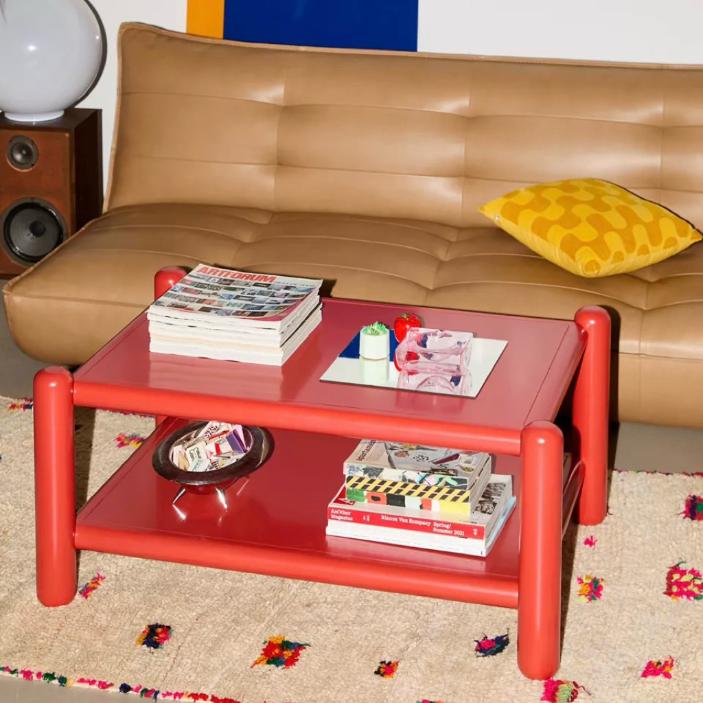 Jual Maison Studio - Meja Cofee 2 Tingkat Aesthetic Red | Shopee Indonesia