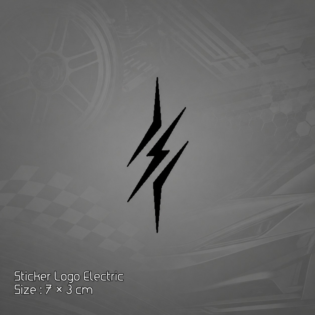 Jual Sticker Logo Electric Lightning Stiker Cutting Petir Untuk Motor ...