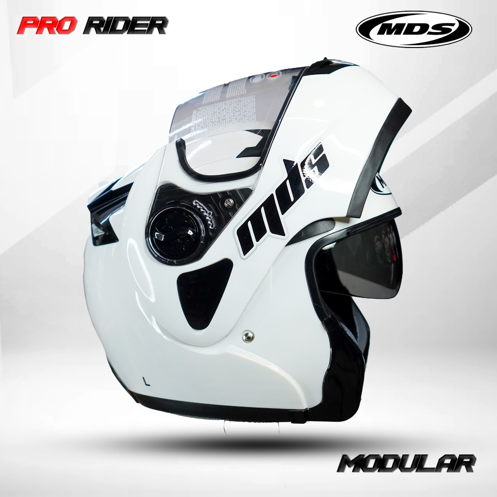 Jual HELM MDS PRO RIDER SOLID BLACK DOFF MDS MODULAR MDS PRORIDER ...