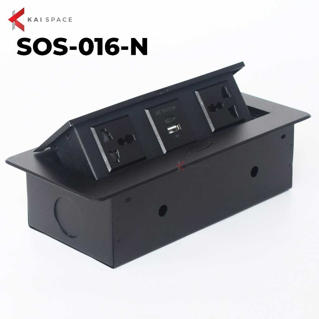 Jual STOP KONTAK TANAM MEJA KERJA KANTOR 2 POWER 2 USB ( A+C) - Socket ...