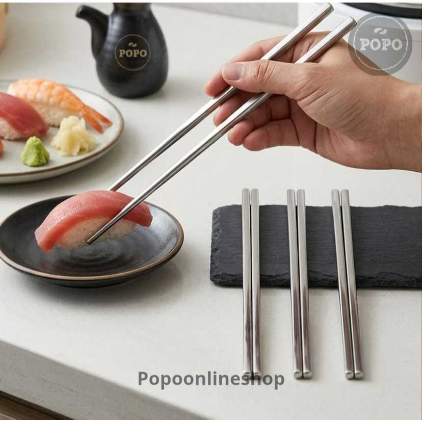 Jual sumpit stainless Steel model korea panjang | Shopee Indonesia