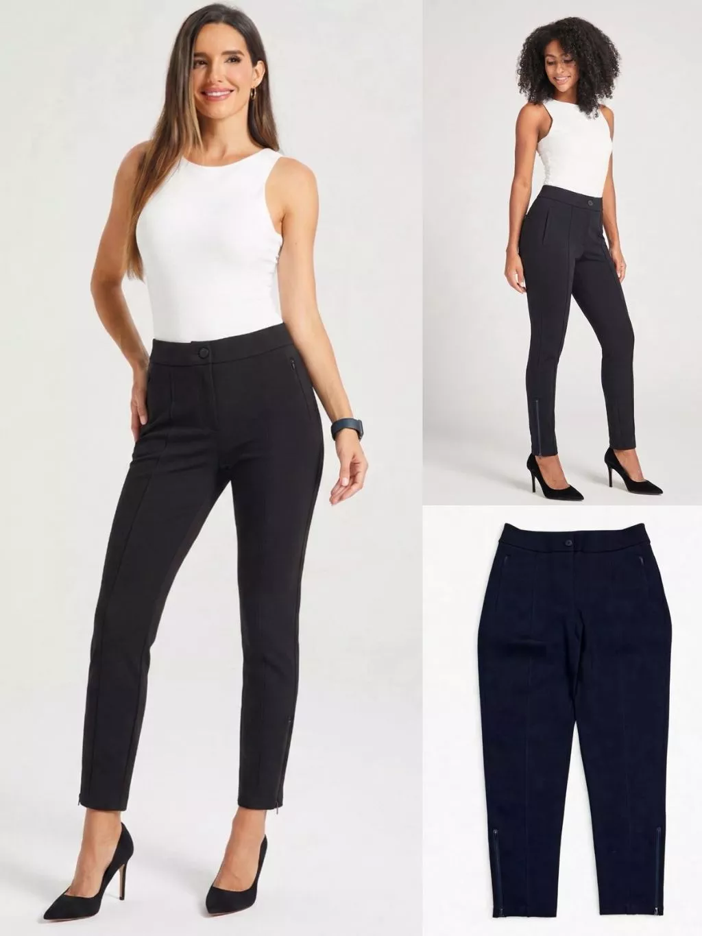 BTB 2-Zip Pocket Skinny DPYP Dress Pant Yoga Pant  Celana Panjang Wanita - 2280