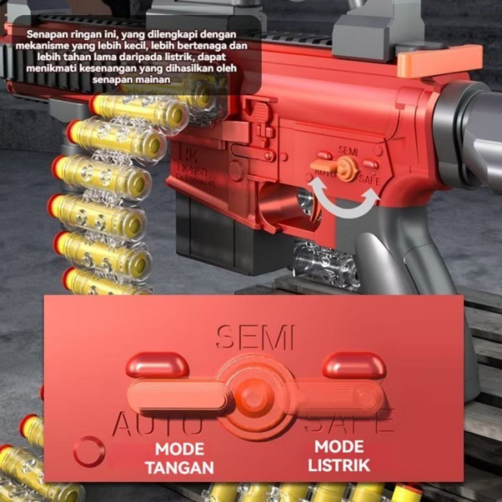 soft bullet meluncur lembut saat ditembakkan