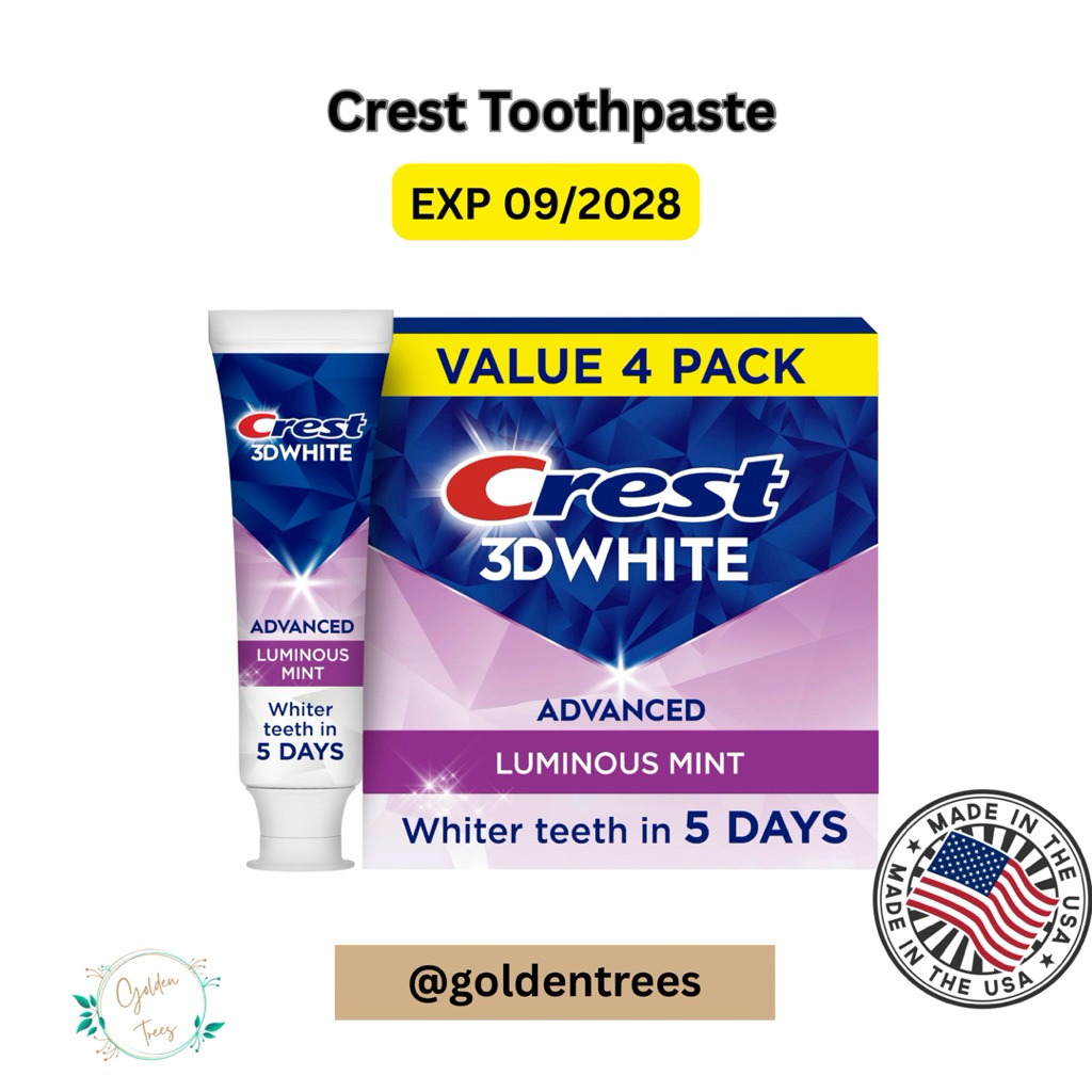 Jual Crest 3D Toothpaste Advanced Luminous Mint Whiter Teeth in 5 Days ...