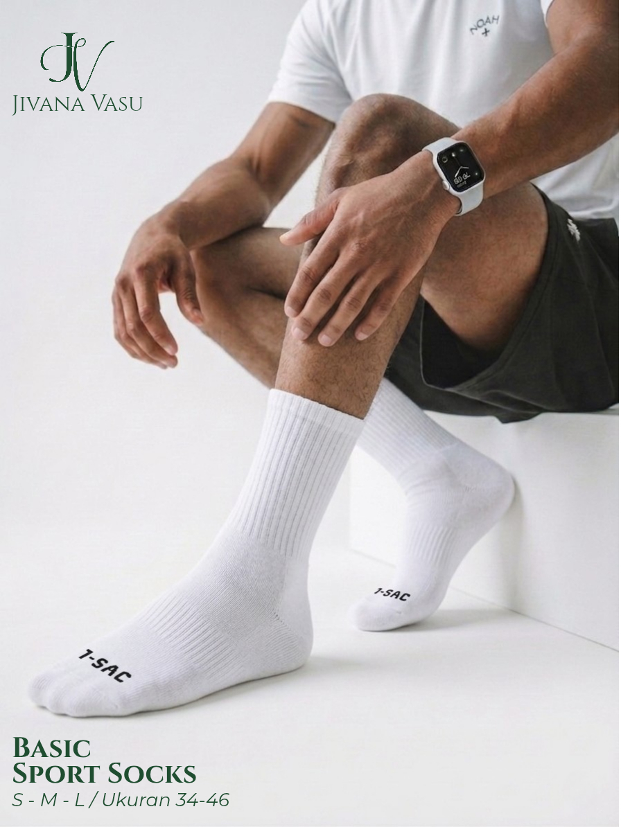 Jual Kaos Kaki Olahraga Panjang Pria Polos Tebal Premium Quality Anti ...