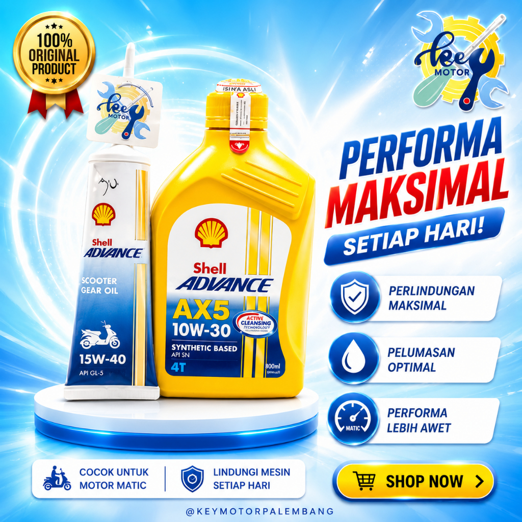 Jual Paket Hemat Special Edition - Oli Mesin Motor Matic Shell Advance ...