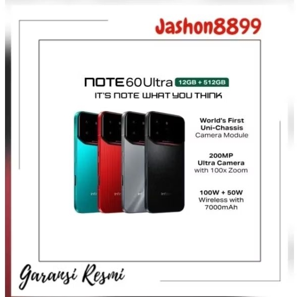 INFINIX NOTE 60 ULTRA RAM 12/512GB GARANSI RESMI
