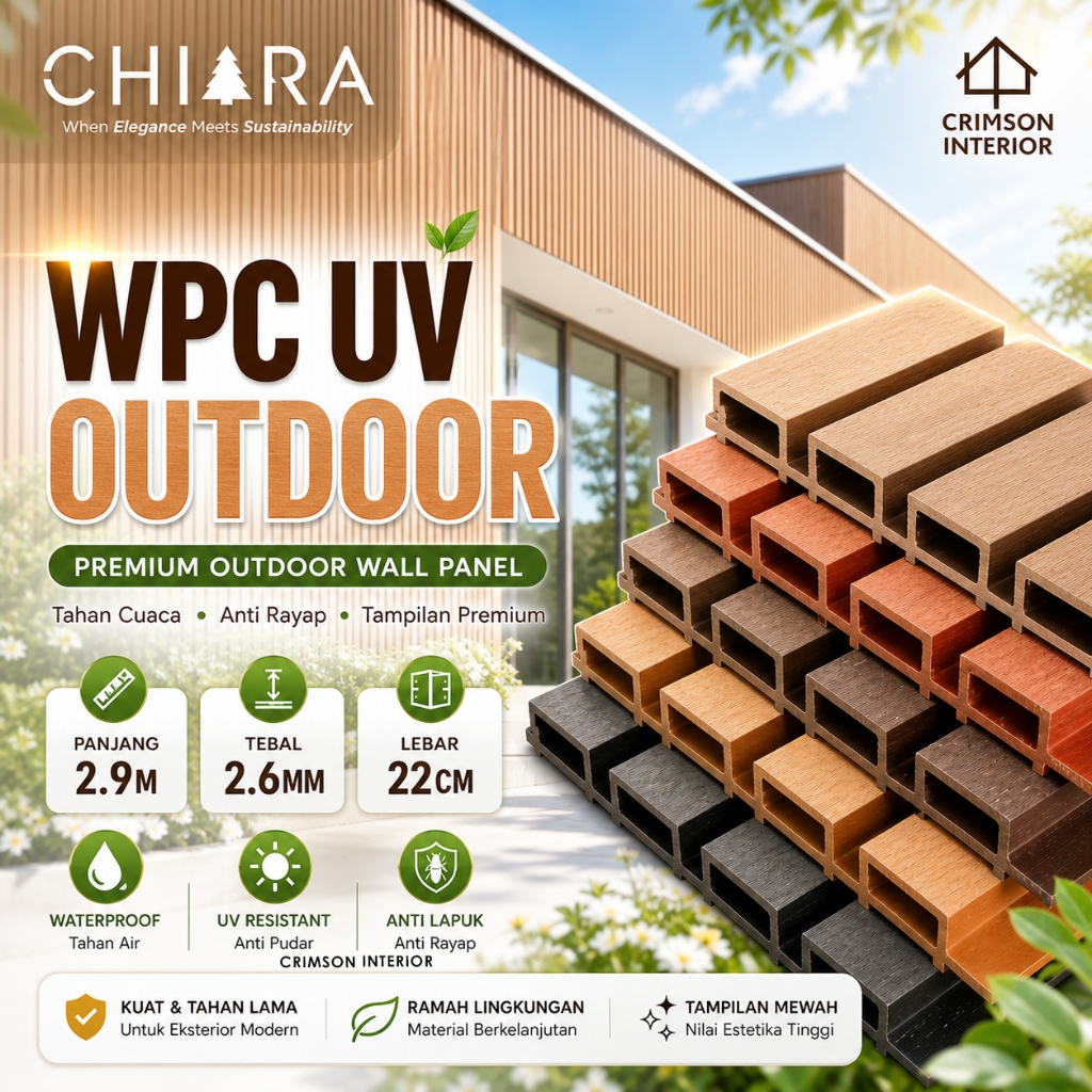 Jual WPC OUTDOOR CLADDING UV | WPC OUTDOOR PAGAR | WALL CLADDING SERIES ...
