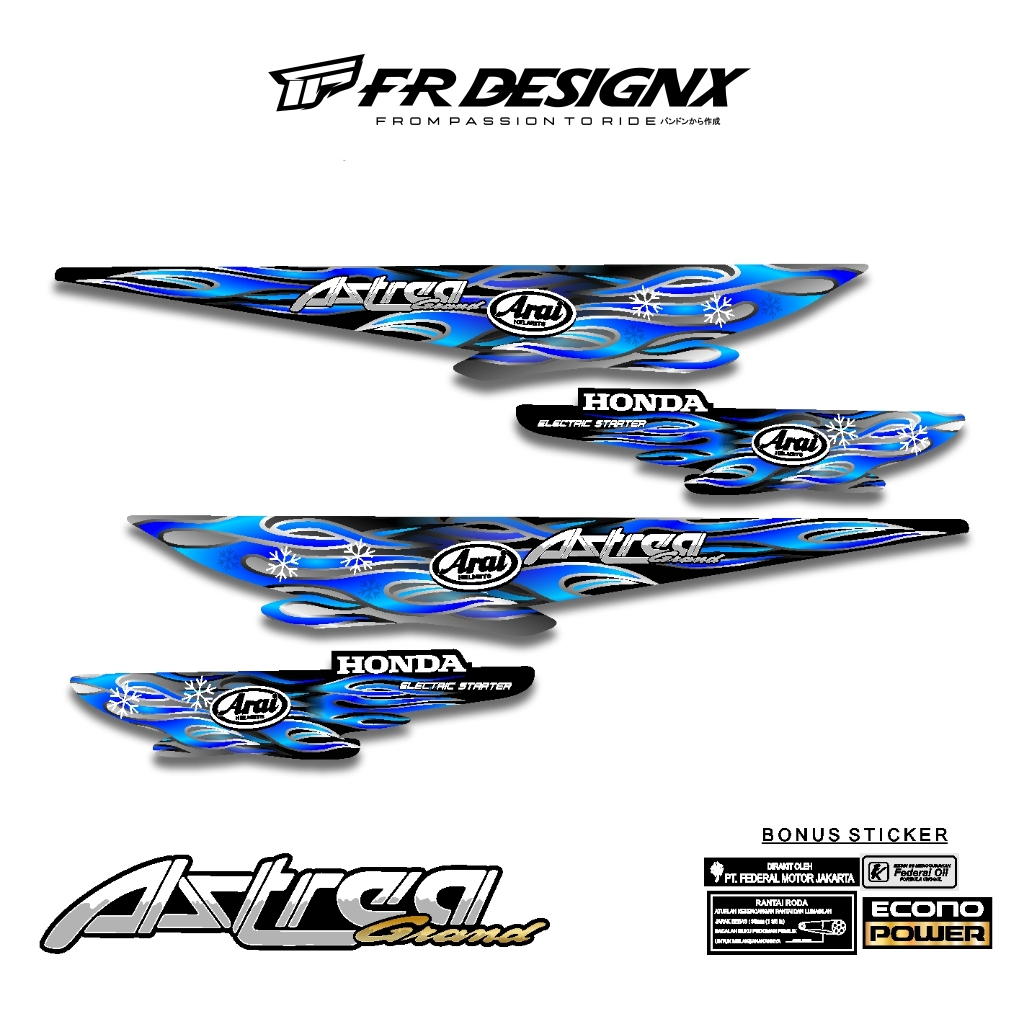 Jual STRIPING STIKER DECAL ASTREA GRAND 1991 - 1994 MTF HAGA 41 API ...