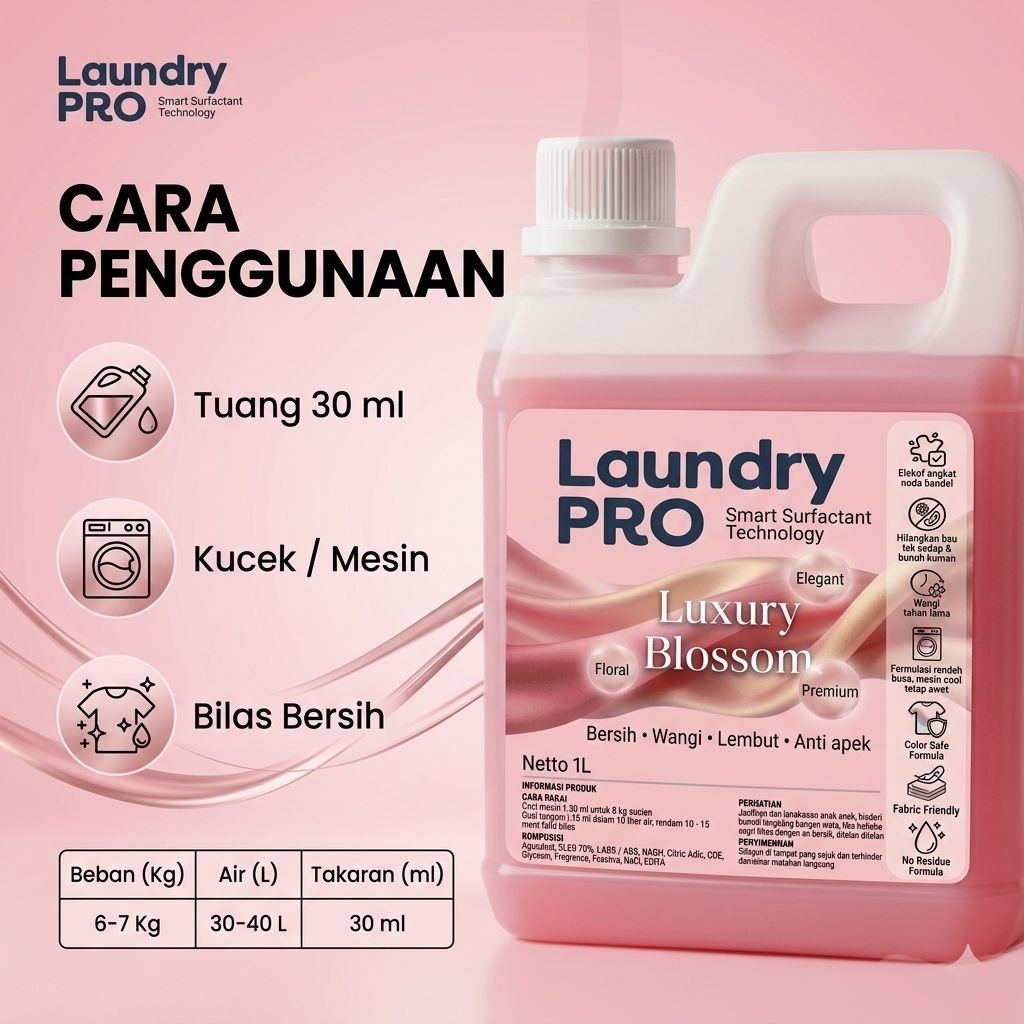 Jual Lundry PRO Deterjen Cair Matic Anti Bacterial Wangi Tahan Lama ...