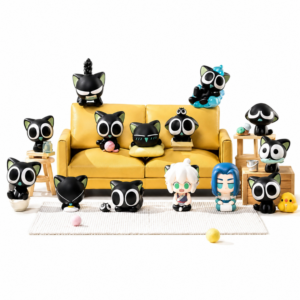 Jual Blindbox Karakter Black Cat Mini Figure Lucu & Unik Surprise Box ...