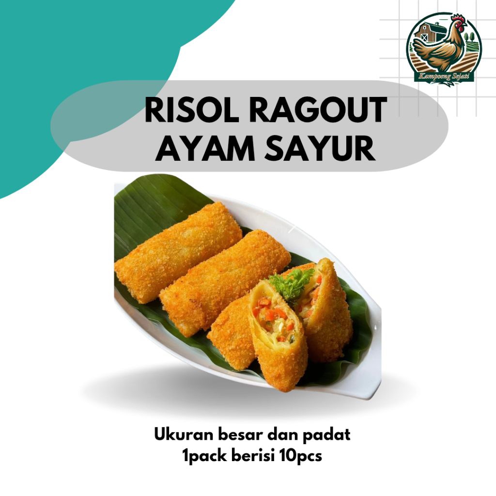 Jual Risol Ragout Premium Ayam Sayur Isi 10 PCS Frozen Food Homemade ...