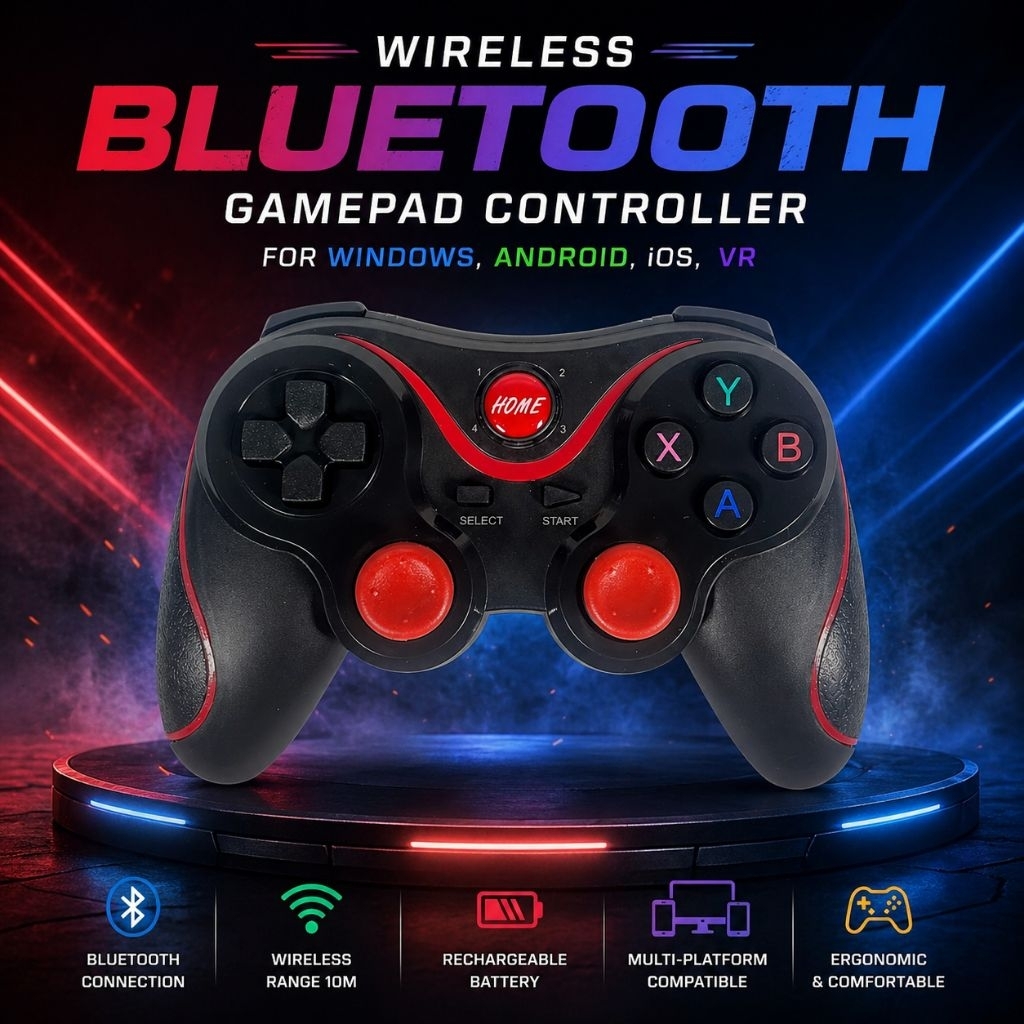 Jual Terios Bluetooth Wireless Gamepad Controller Android iOS Smart TV ...