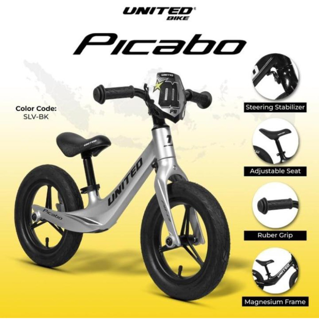 Jual sepeda balance bike united picabo sepeda keseimbangan push bike ...