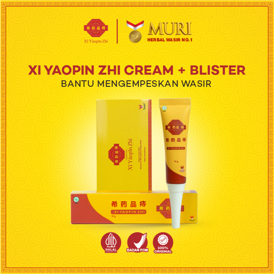 XI YAOPIN ZHI Kapsul dan Salep Saleb Obat Ambeyen Luar Efektif Kempeskan Benjolan Wasir Eksternal
