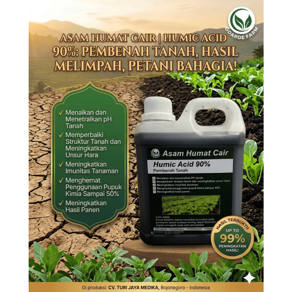 Jual GoArde Farm - Asam Humat Cair Plus 1liter - memperbaiki struktur ...