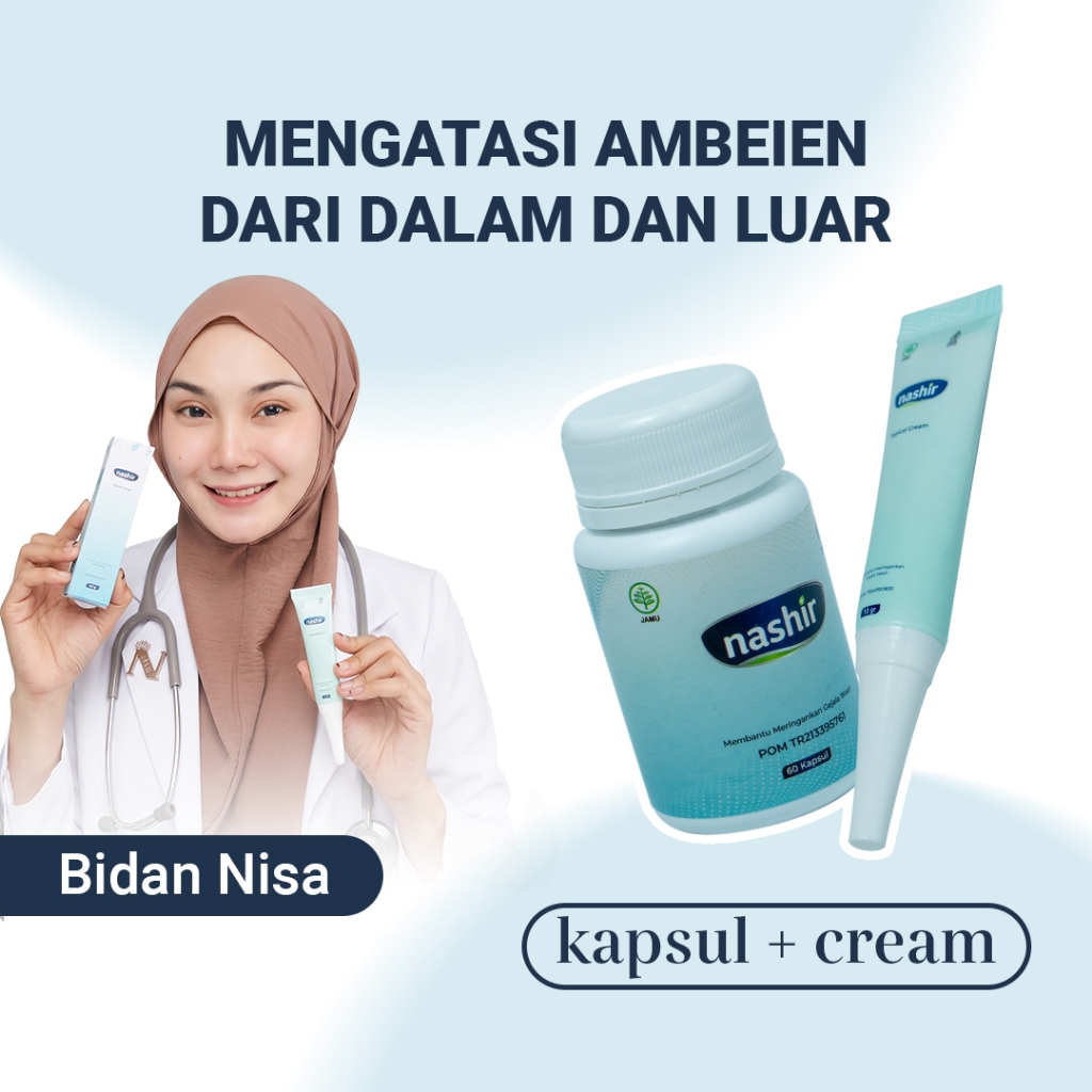 Nashir Care Paket (Kapsul dan Salep) Obat Wasir Herbal Ambeien Ekstra Daun Ungu Ampuh