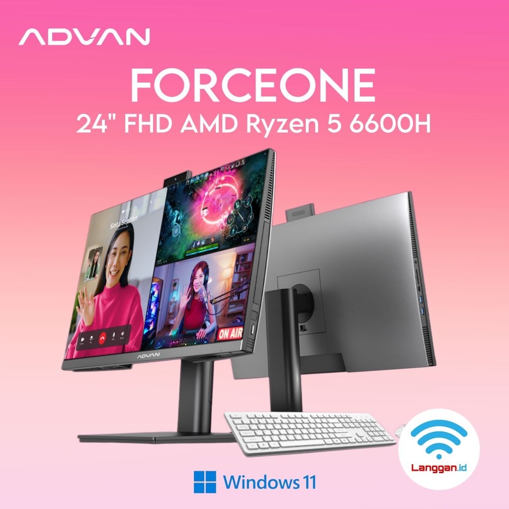 Jual Advan One PC AMD Ryzen 5 6600H PC All In One RAM 8GB Storage 512GB ...