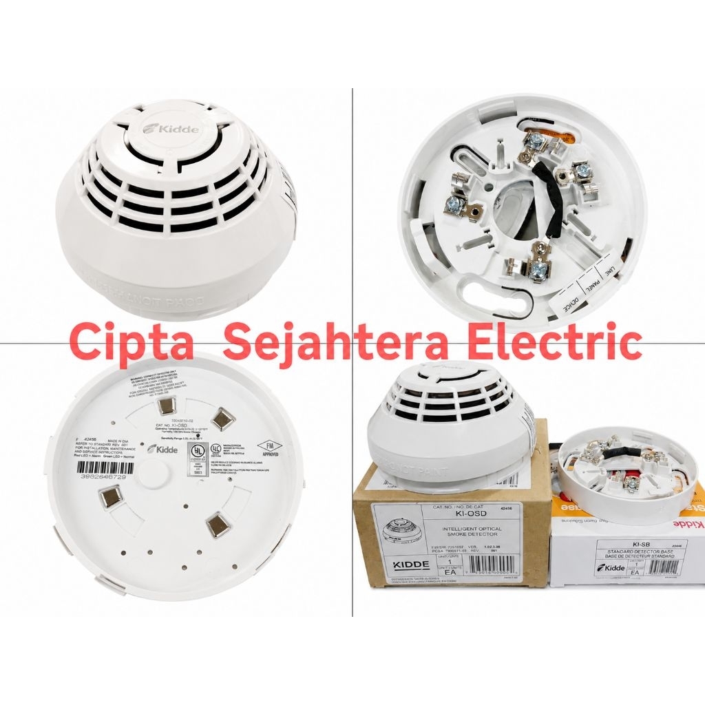 Jual Smoke Detector Addressable Kidde KI-OSD + Base KI-SB | Shopee ...