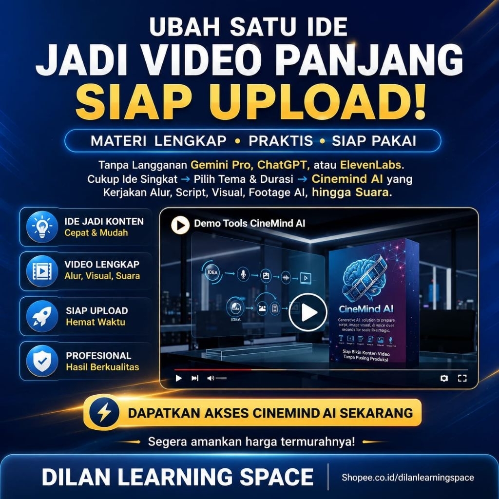 Cinemind AI - Tools AI Yang Mengbah Satu Ide Jadi Video Panjang Siap Upload Mama Digital