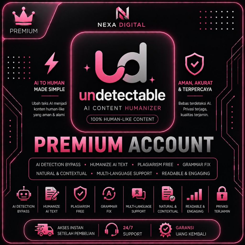 Undetectable AI Detector & AI Checker 1 Tahun Bergaransi