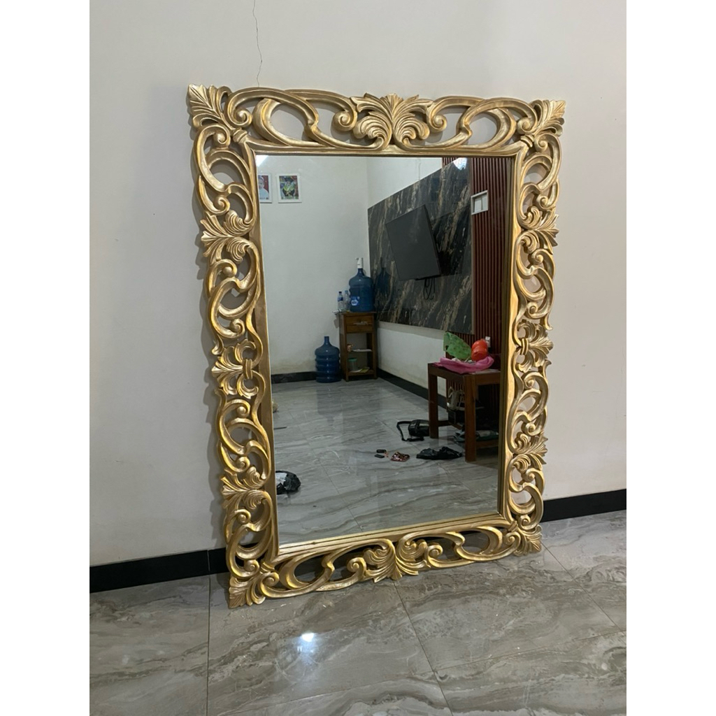 Jual frame kaca figura kaca cermin hias ukir model long mas ukuran ...