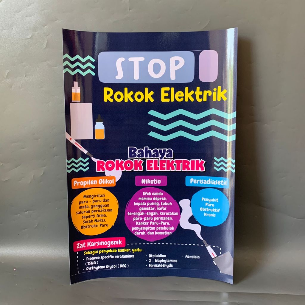 Jual Poster Stop Rokok Elektrik - Poster Bahaya Merokok Elektrik ...