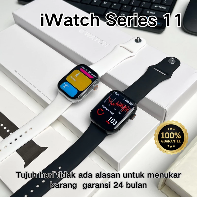 Original Apple Watch Series 11 42MM Ibox Garansi Resmi 2.3"AMOLED HD Full Touch Screen Bluetooth Call SmartWatch Wanita
