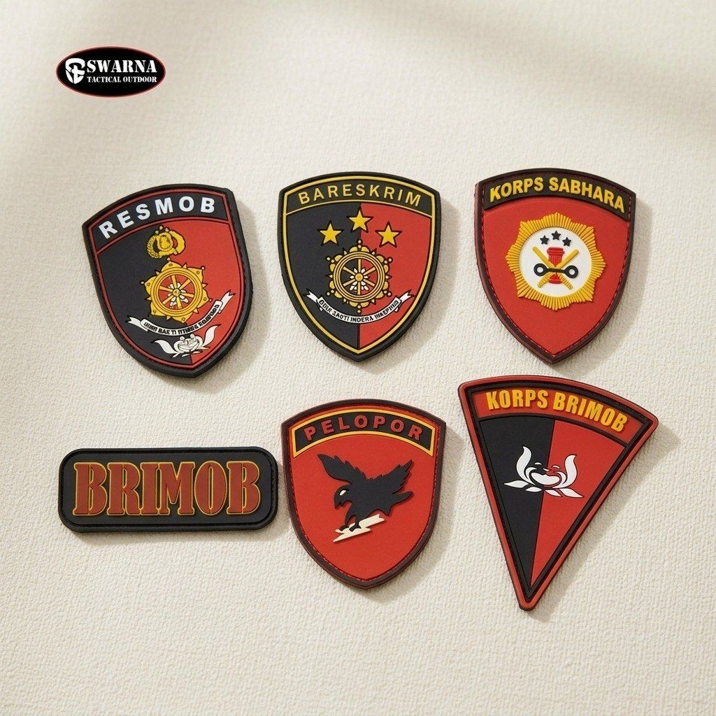 Jual Swarna Tactical - Patch Karet 3D Polisi Velcro- Koleksi Satuan ...