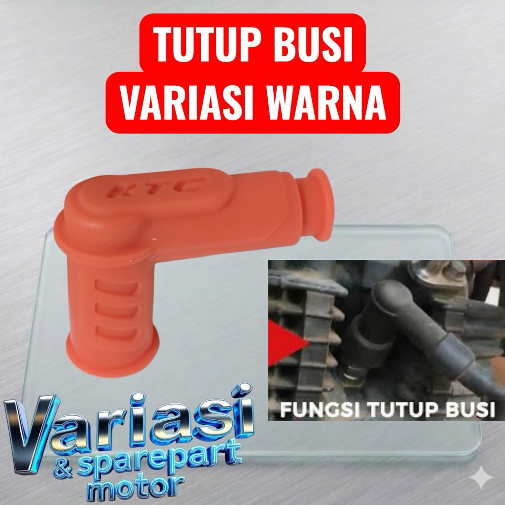Jual Cop busi premium (tutup/cangklong busi) model racing KTC Racing ...