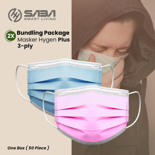 Jual Masker Hygen Plus 3-ply Mask Saba Smart Living | Bundle 2 Pack ...