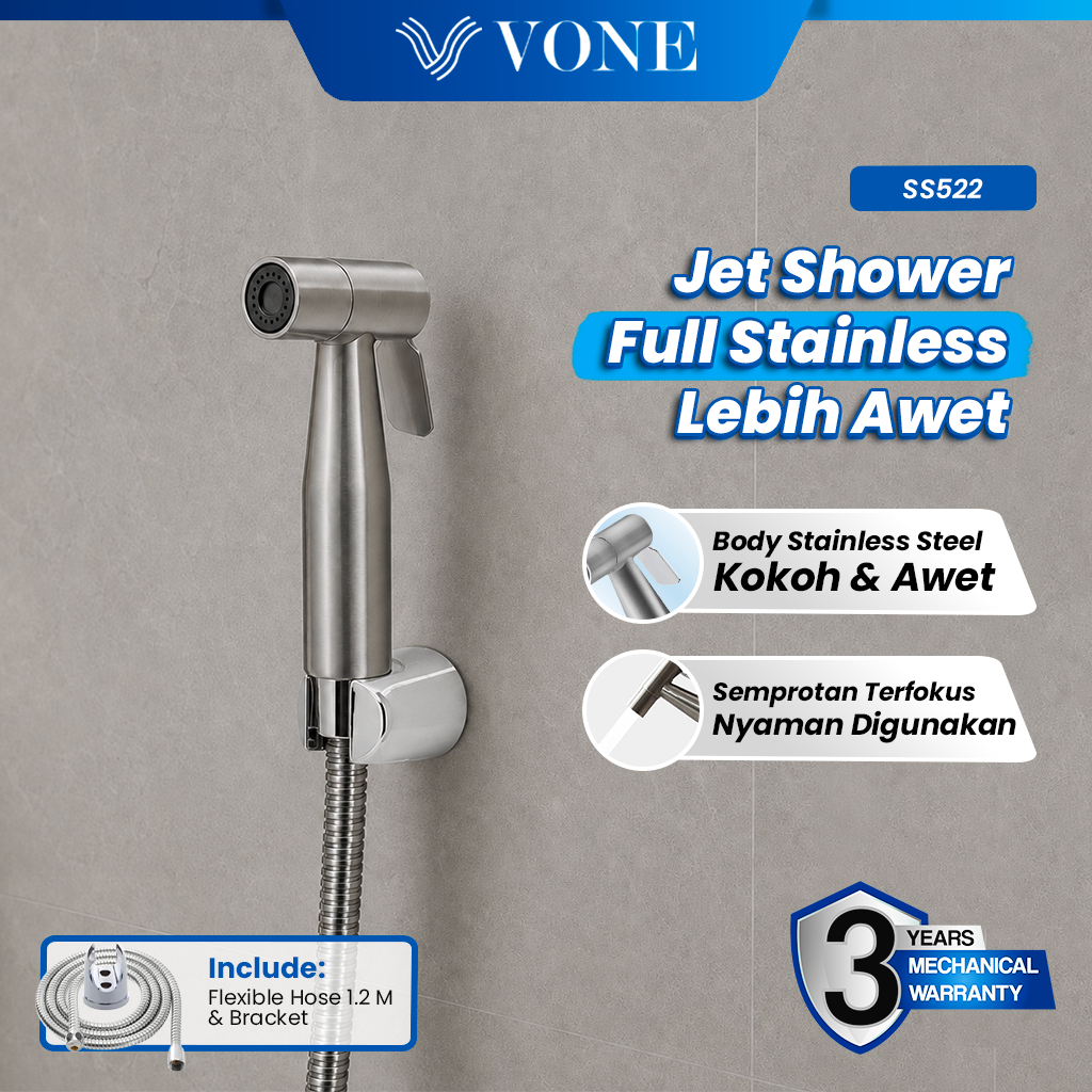 VONE Jet Shower Toilet Bidet Cebok Kloset Stainless SS522