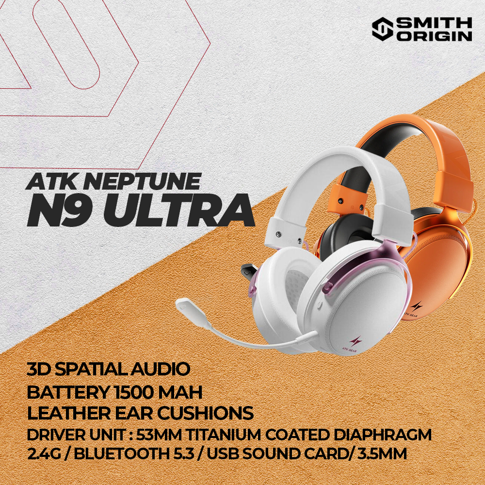 Jual ATK Neptune N9 PRO / ULTRA Detachable Mic eSports Gaming Wireless ...