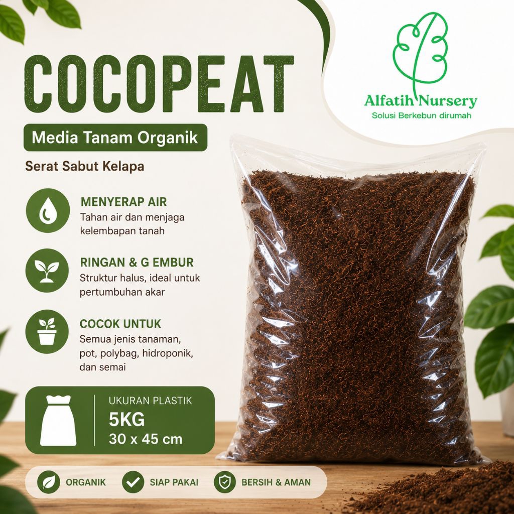 media tanam Cocopeat ukuran Plastik 5kg